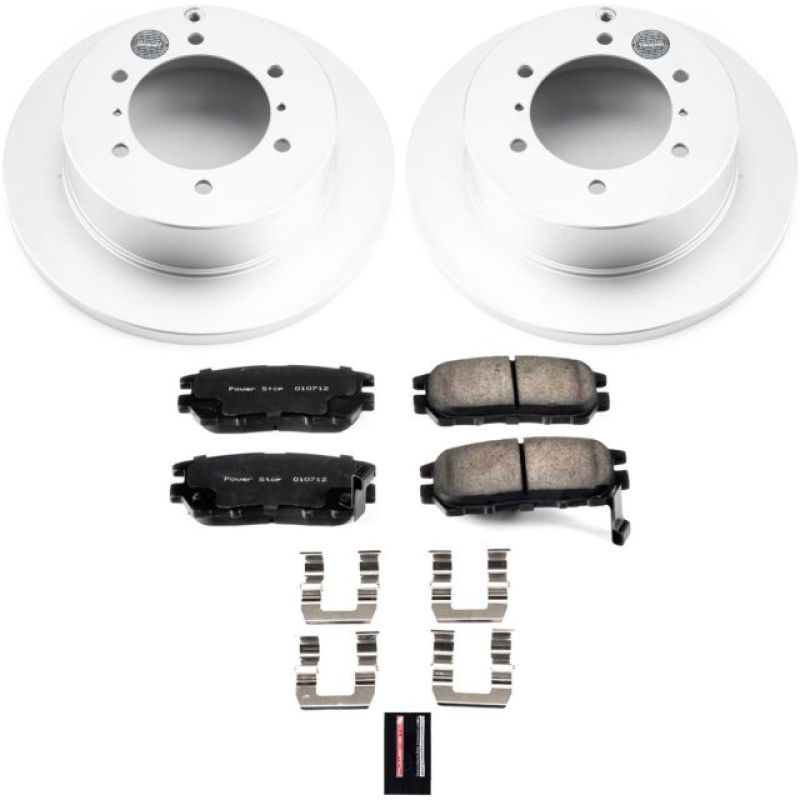 Mitsubishi Montero Brake Kit - Rear - PowerStop - Geomet Coated Rotors + Z17 Ceramic Pads - `91-`00 Mitsubishi Montero Brake Kit - Rear - PowerStop - Geomet Coated Rotors + Z17 Ceramic Pads - `91-`00