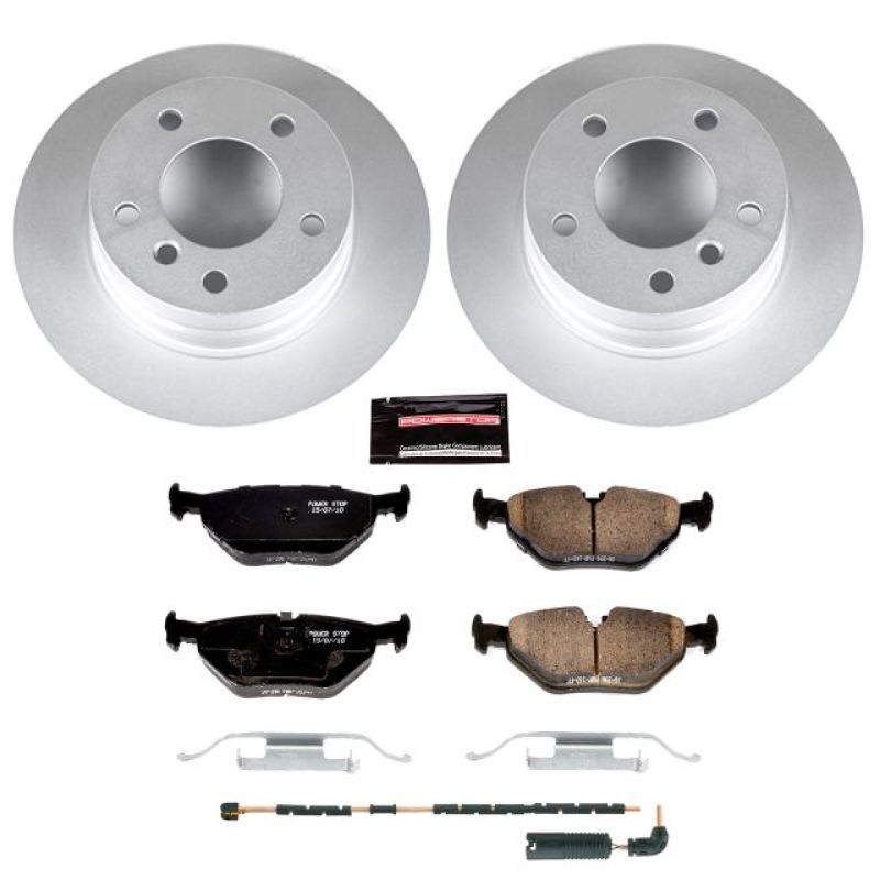 BMW Z4 Brake Kit - Rear - PowerStop - Geomet Coated Rotors + Carbon-Fiber Ceramic Pads - `03-`05 BMW Z4 Brake Kit - Rear - PowerStop - Geomet Coated Rotors + Carbon-Fiber Ceramic Pads - `03-`05