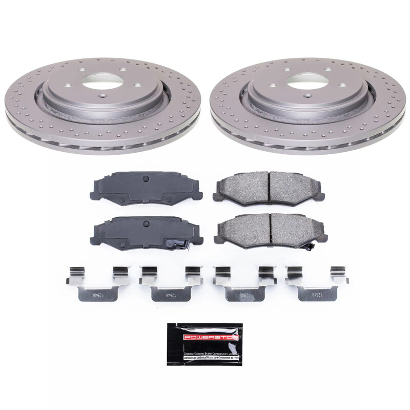 Chevrolet Corvette Brake Kit - Rear - PowerStop - Geomet Coated Rotors + Z17 Low-Dust Ceramic Pads - `05-`13 Chevrolet Corvette Brake Kit - Rear - PowerStop - Geomet Coated Rotors + Z17 Low-Dust Ceramic Pads - `05-`13