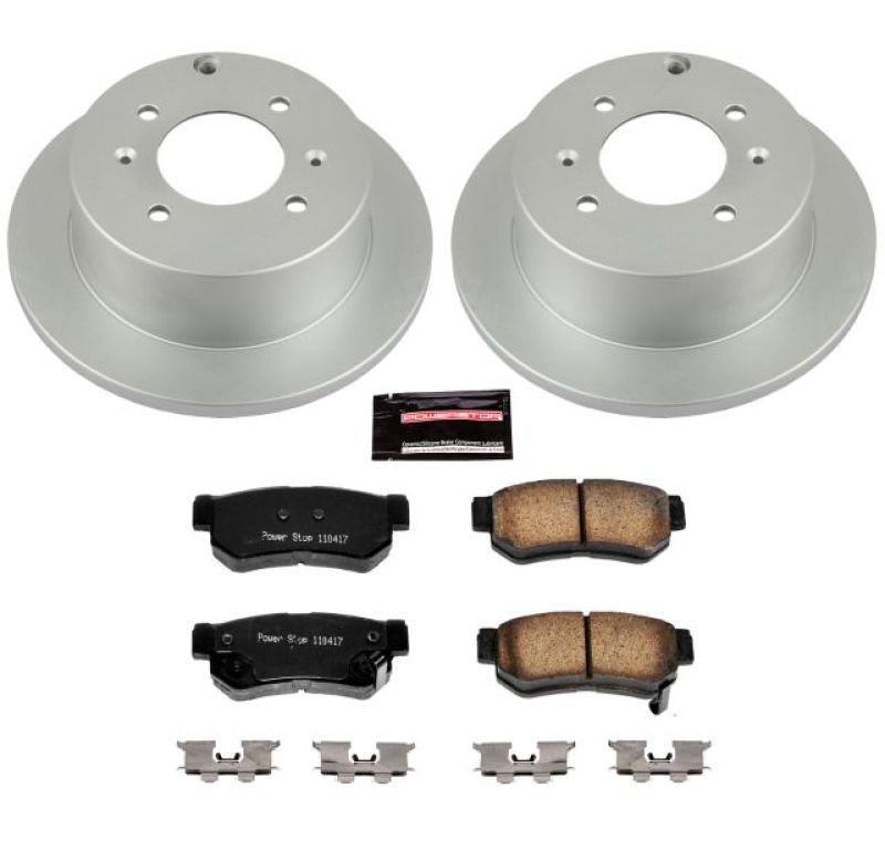 Hyundai Sonata Brake Kit - Rear - PowerStop - Z17 Evolution Geomet Coated - `99-`05