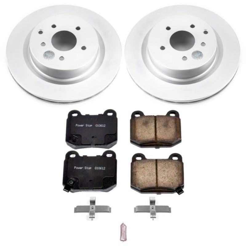 INFINITI G35 Brake Kit - Rear - PowerStop - Genuine Geomet Coated Rotors + Z17 Low-Dust Ceramic Pads - `03-`04 INFINITI G35 Brake Kit - Rear - PowerStop - Genuine Geomet Coated Rotors + Z17 Low-Dust Ceramic Pads - `03-`04