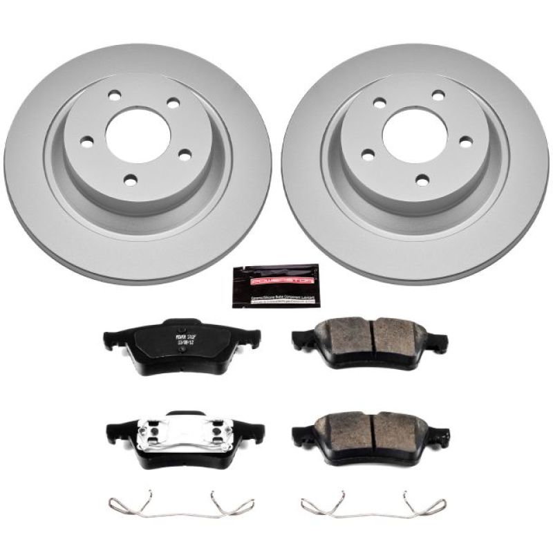 Mazda 5 Brake Kit - Rear - PowerStop - Geomet Coated Rotors + Z17 Low-Dust Ceramic Pads - `06-`07