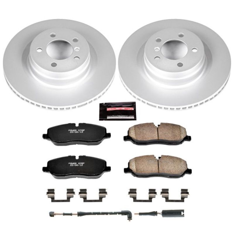 Land Rover Range Rover Brake Pads + Rotors - Front - PowerStop - Z23 Evolution Sport, Geomet Coated Rotors + Carbon-Fiber Ceramic Pads - `06-`09 Land Rover Range Rover Brake Pads + Rotors - Front - PowerStop - Z23 Evolution Sport, Geomet Coated Rotors + Carbon-Fiber Ceramic Pads - `06-`09
