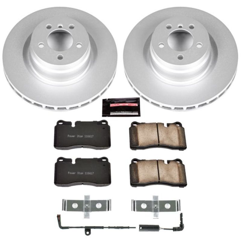 Land Rover Range Rover Brake Pads + Rotors - Front - PowerStop - Geomet Coated Rotors + Z23 Evolution Sport Carbon-Fiber Ceramic Pads - `06-`09 Land Rover Range Rover Brake Pads + Rotors - Front - PowerStop - Geomet Coated Rotors + Z23 Evolution Sport Carbon-Fiber Ceramic Pads - `06-`09