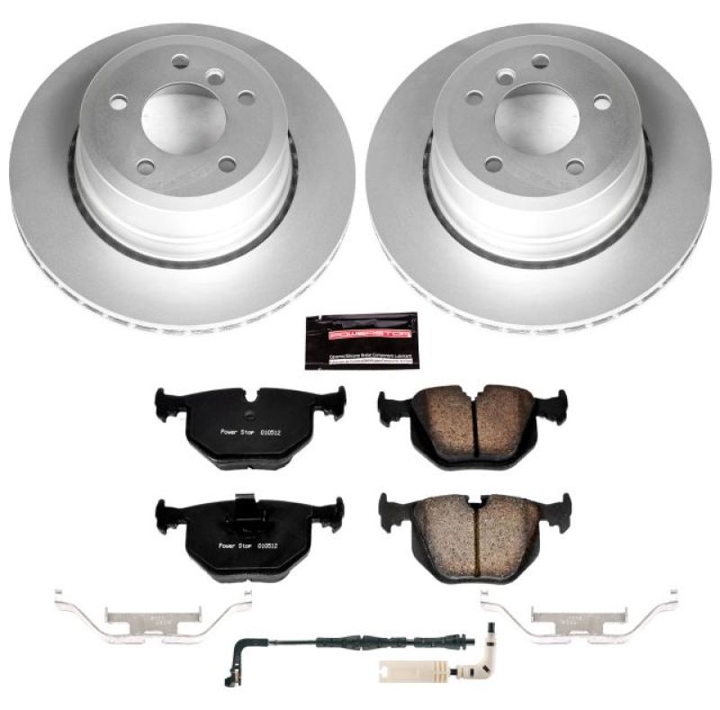 BMW 528 Brake Kit - Rear - PowerStop - Z23 Evolution Geomet Coated Rotors + Carbon-Fiber Ceramic Pads - 2010 BMW 528 Brake Kit - Rear - PowerStop - Z23 Evolution Geomet Coated Rotors + Carbon-Fiber Ceramic Pads - 2010