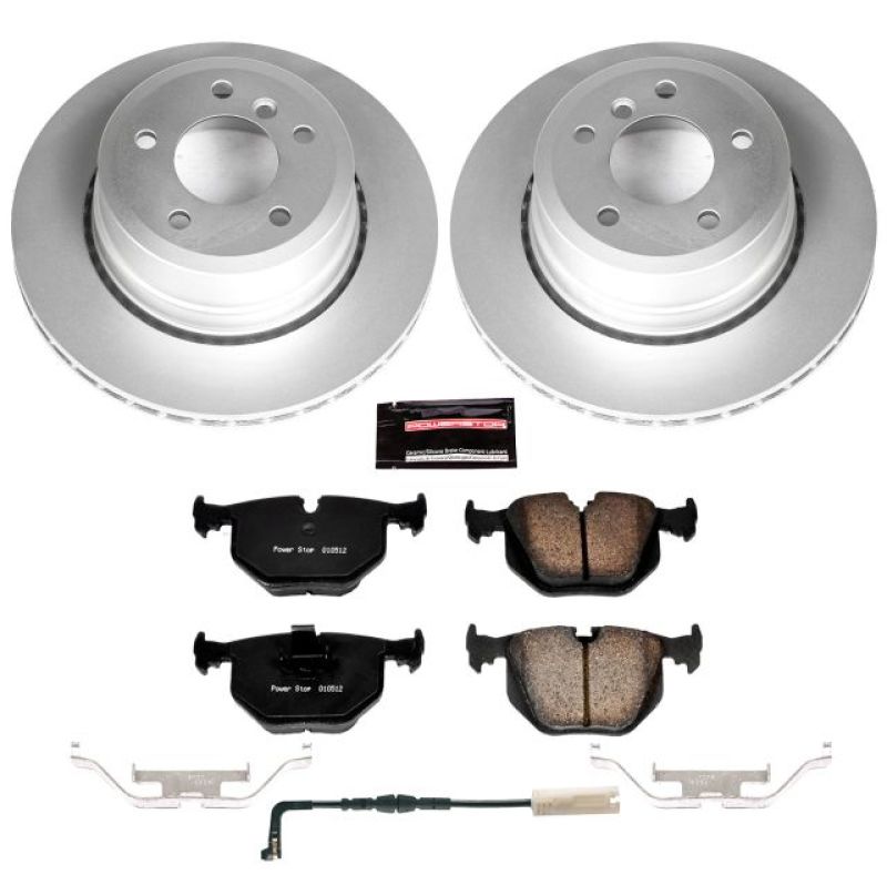 BMW 535i Brake Kit - Rear - PowerStop - Geomet Coated Rotors + Carbon-Fiber Ceramic Pads - `09-`10 BMW 535i Brake Kit - Rear - PowerStop - Geomet Coated Rotors + Carbon-Fiber Ceramic Pads - `09-`10