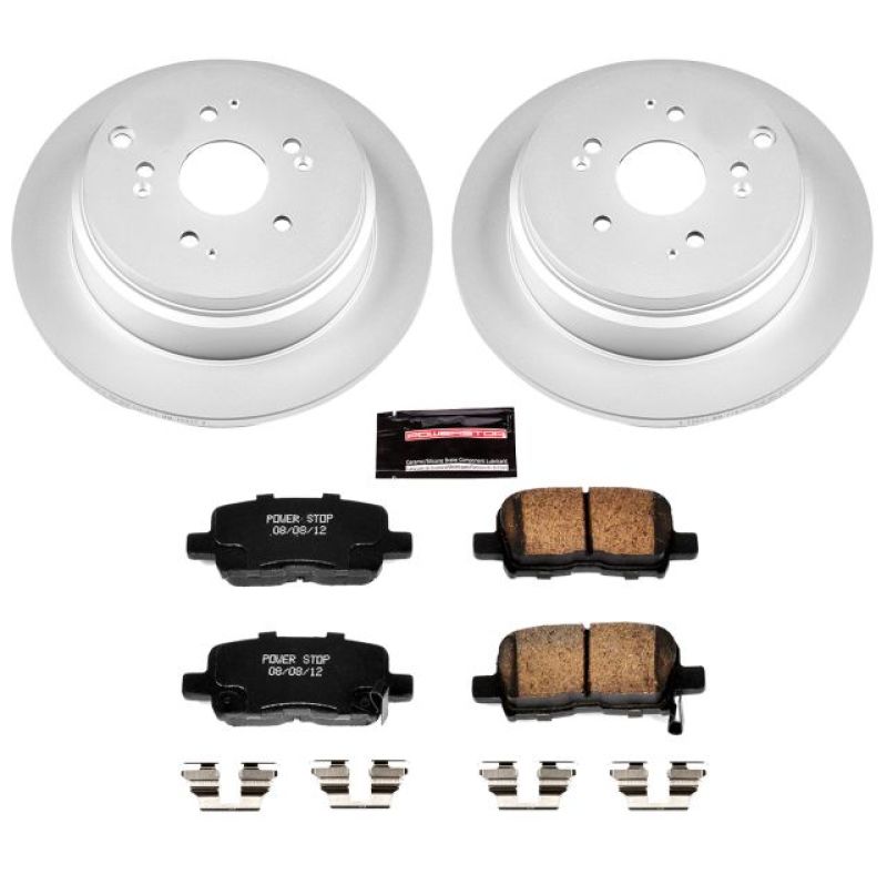 Honda Odyssey Brake Kit - Rear - PowerStop - Geomet Coated Rotors + Z17 Low-Dust Ceramic Pads - `02-`04