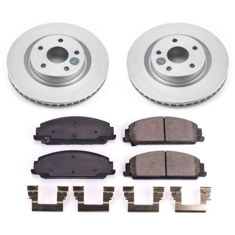 Pontiac G8 Brake Kit - Front - PowerStop - Geomet Coated Rotors + Z17 Low-Dust Ceramic Pads - `08-`09