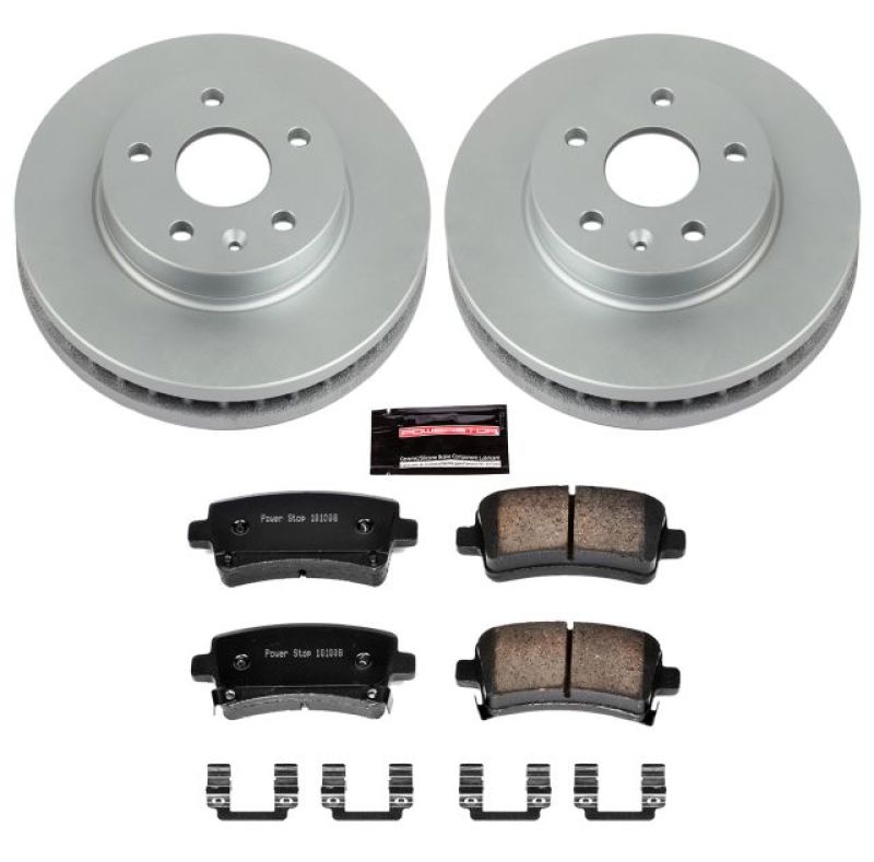 Buick LaCrosse Brake Kit - Rear - PowerStop - Z17 Evolution Geomet Coated Rotors + Low-Dust Ceramic Pads - `12-`16
