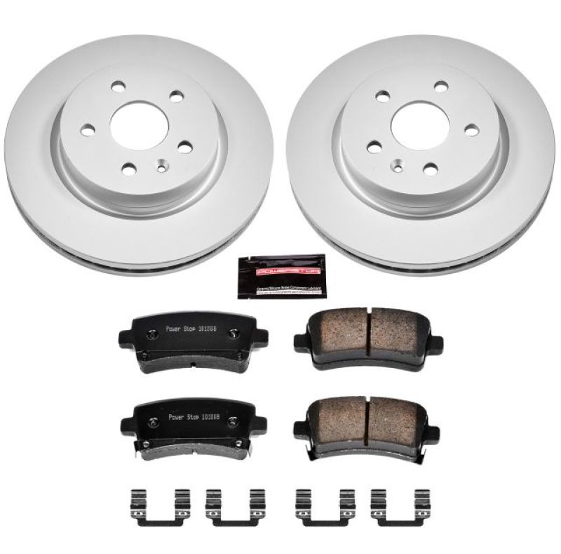 Buick Allure Brake Kit - Rear - PowerStop - Geomet Coated Rotors + Z17 Low-Dust Ceramic Pads - 2010