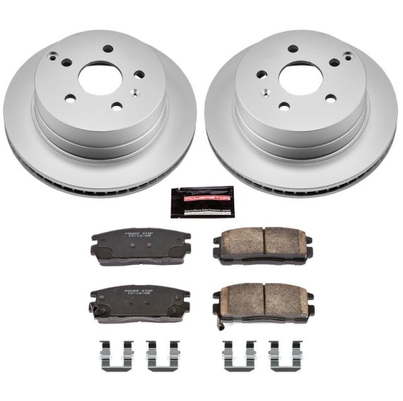 Chevrolet Equinox Brake Kit - Rear - PowerStop - Z17 Evolution Geomet Coated Rotors + Low-Dust Ceramic Pads - `10-`17