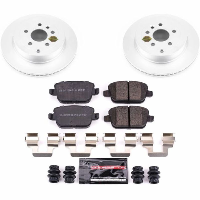Land Rover LR2 Brake Pads + Rotors - Rear - PowerStop - Evolution Geomet Coated Rotors + Z23 Carbon-Fiber Ceramic Pads - `08-`12 Land Rover LR2 Brake Pads + Rotors - Rear - PowerStop - Evolution Geomet Coated Rotors + Z23 Carbon-Fiber Ceramic Pads - `08-`12