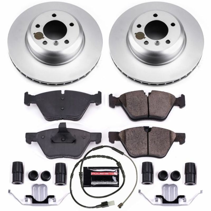BMW Z4 Brake Kit - Front - PowerStop - Geomet Coated Rotors + Carbon-Fiber Ceramic Pads - `09-`16 BMW Z4 Brake Kit - Front - PowerStop - Geomet Coated Rotors + Carbon-Fiber Ceramic Pads - `09-`16
