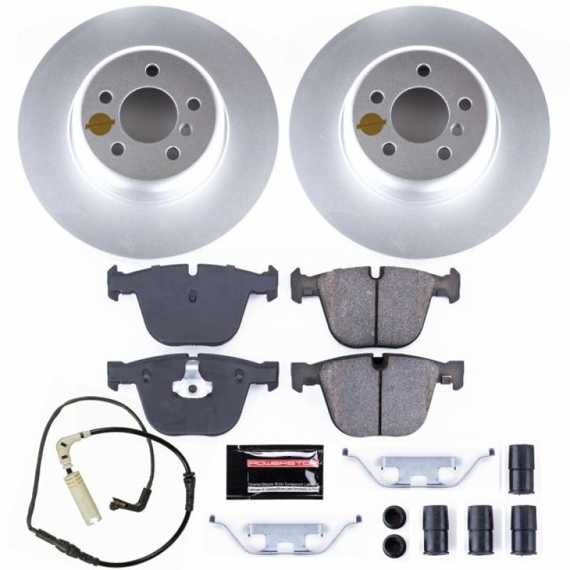 BMW 740i Brake Kit - Rear - PowerStop - Geomet Coated Rotors + Z23 Carbon-Fiber Ceramic Pads - `11-`15 BMW 740i Brake Kit - Rear - PowerStop - Geomet Coated Rotors + Z23 Carbon-Fiber Ceramic Pads - `11-`15