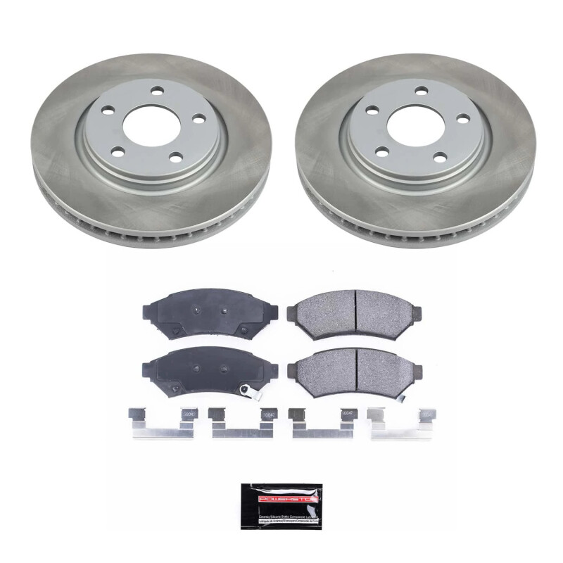 BMW X5 Brake Kit - Front + Rear - PowerStop - Genuine Geomet High-Carbon Coated Rotors + Carbon-Fiber Ceramic Pads - `04-`06