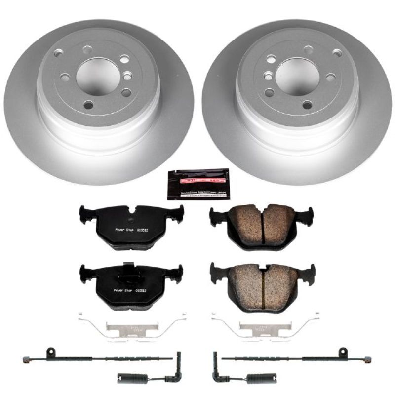 Land Rover Range Rover Brake Pads + Rotors - Rear - PowerStop - Z23 Evolution Sport; Geomet 360 Coated Rotors + Carbon-Fiber Ceramic Pads - `03-`05 Land Rover Range Rover Brake Pads + Rotors - Rear - PowerStop - Z23 Evolution Sport; Geomet 360 Coated Rotors + Carbon-Fiber Ceramic Pads - `03-`05