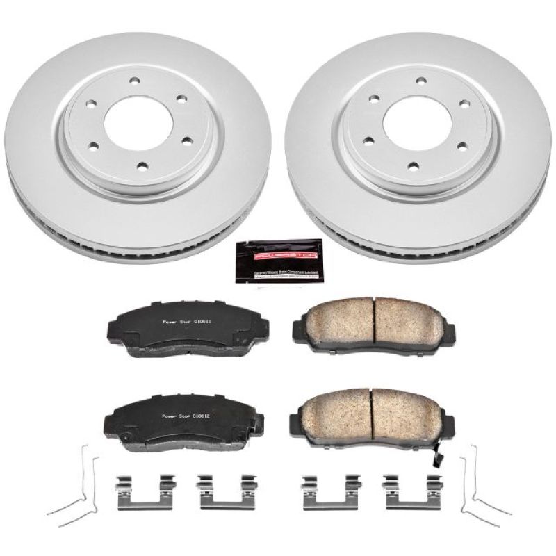 Nissan Armada Brake Kit - Front - PowerStop - Z17 Evolution Geomet Coated - `12-`15