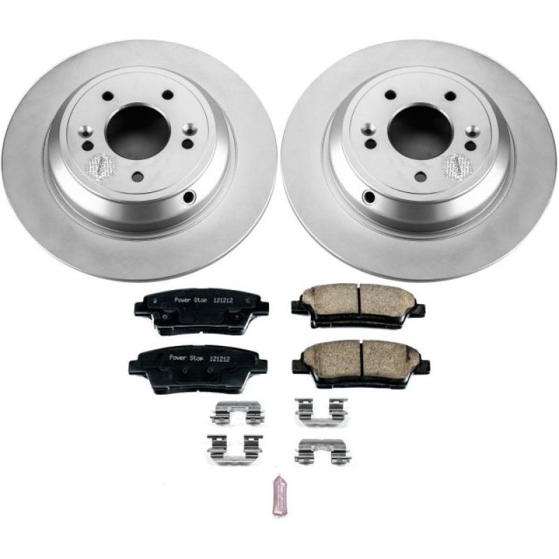 Genesis G80 Brake Kit - Rear - PowerStop - Geomet Coated Rotors + Z17 Low-Dust Ceramic Pads - `17-`18