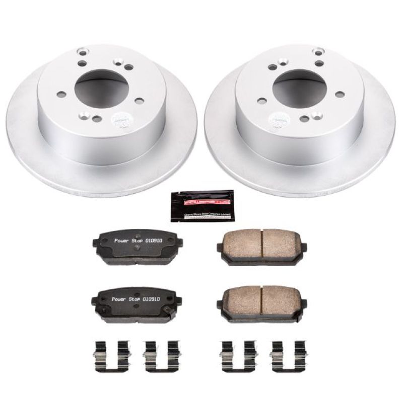 Kia Rondo Brake Kit - Rear - PowerStop - Z17 Evolution Geomet Coated Rotors + Low-Dust Ceramic Pads - `07-`10