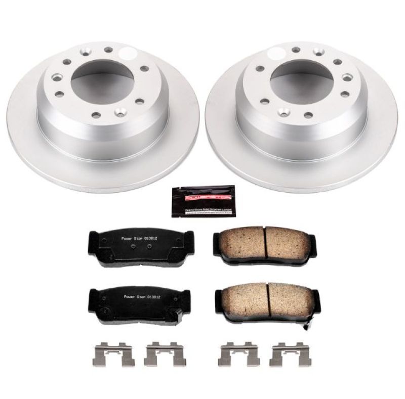 Hyundai Entourage Brake Kit - Rear - PowerStop - Genuine Geomet Coated Rotors + Z17 Low-Dust Ceramic Pads - 2007