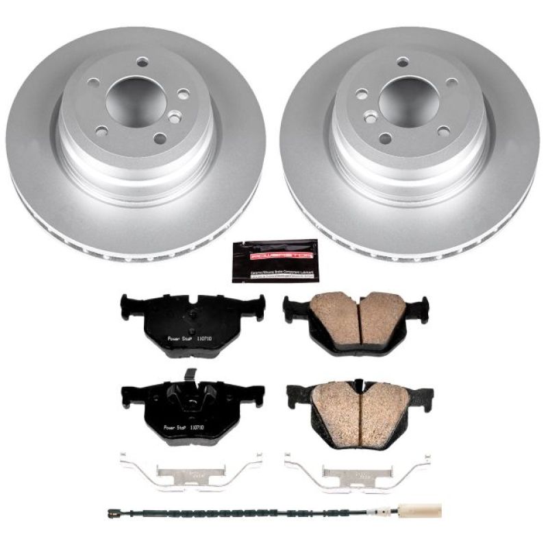 BMW 335i Brake Kit - Rear - PowerStop - Geomet Coated Rotors + Carbon-Fiber Ceramic Pads - `11-`13 BMW 335i Brake Kit - Rear - PowerStop - Geomet Coated Rotors + Carbon-Fiber Ceramic Pads - `11-`13