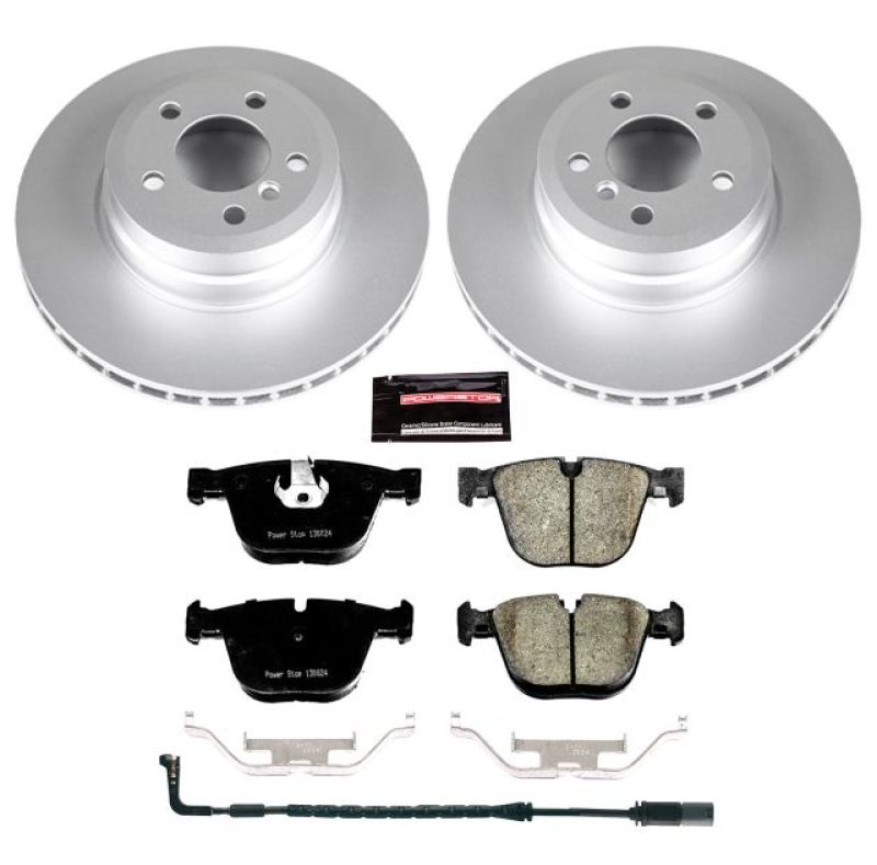 BMW X6 Brake Kit - Rear - PowerStop - Genuine Geomet Coated Rotors + Carbon-Fiber Ceramic Pads + Hardware - `08-`10 BMW X6 Brake Kit - Rear - PowerStop - Genuine Geomet Coated Rotors + Carbon-Fiber Ceramic Pads + Hardware - `08-`10