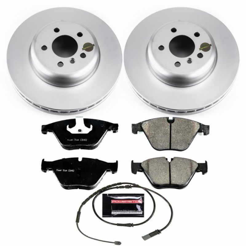 BMW 640i Brake Kit - Front - PowerStop - Geomet Coated Rotors + Carbon-Fiber Ceramic Pads - `12-`18 BMW 640i Brake Kit - Front - PowerStop - Geomet Coated Rotors + Carbon-Fiber Ceramic Pads - `12-`18