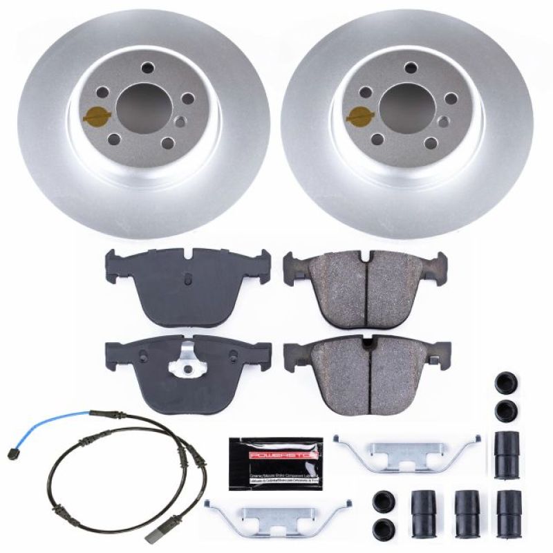 BMW 535i Brake Kit - Rear - PowerStop - Genuine Geomet Coated Rotors + Carbon-Fiber Ceramic Pads - `10-`17 BMW 535i Brake Kit - Rear - PowerStop - Genuine Geomet Coated Rotors + Carbon-Fiber Ceramic Pads - `10-`17