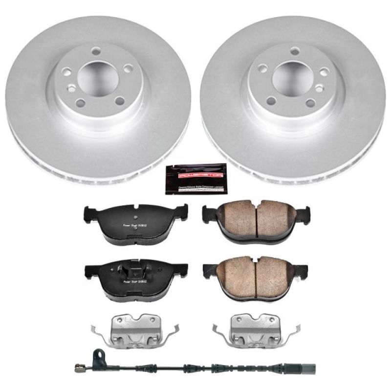 BMW X5 Brake Kit - Front - PowerStop - Geomet Coated Rotors + Carbon-Fiber Ceramic Pads - `11-`13 BMW X5 Brake Kit - Front - PowerStop - Geomet Coated Rotors + Carbon-Fiber Ceramic Pads - `11-`13