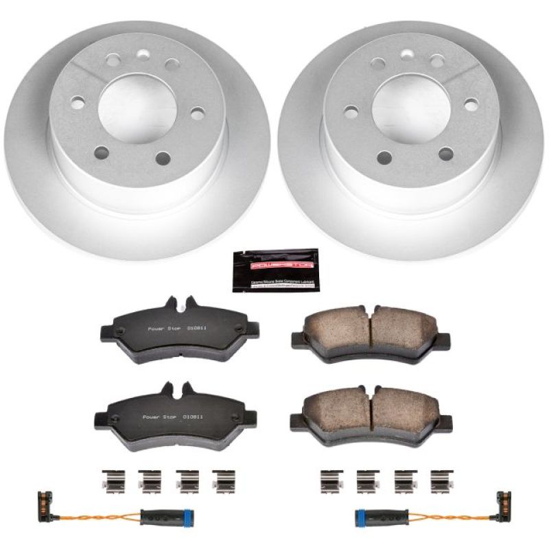 Dodge Sprinter 2500 Brake Kit - Rear - PowerStop - Geomet Coated Rotors + Carbon-Fiber Ceramic Pads - `07-`09