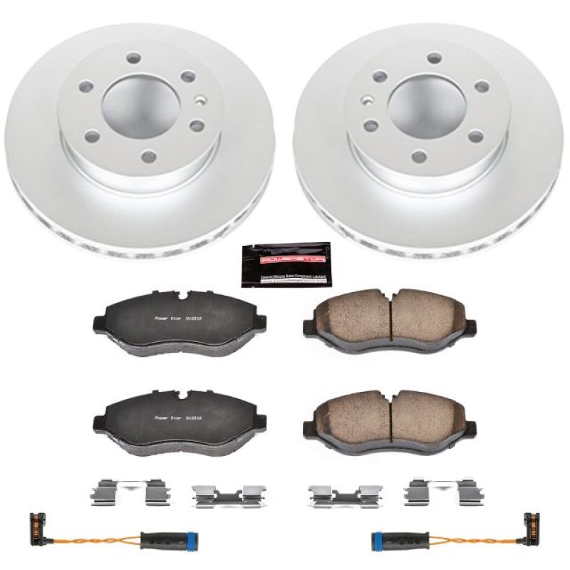 Dodge Sprinter 2500 Brake Kit - Front - PowerStop - Genuine Geomet Coated Rotors + Z23 Carbon-Fiber Ceramic Pads - `07-`09