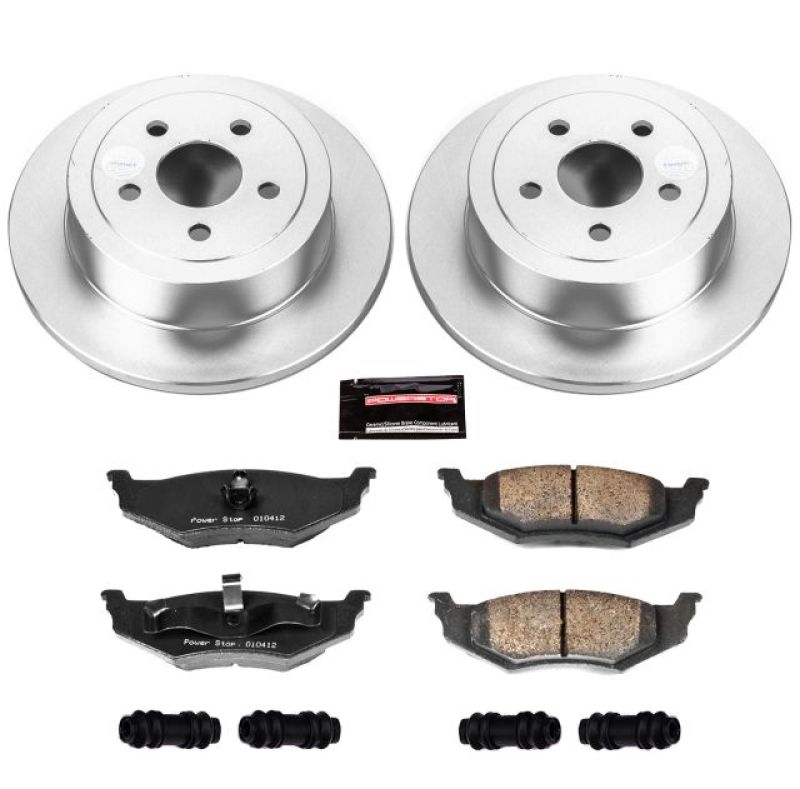 Chrysler Cirrus Brake Kit - Rear - PowerStop - Z17 Evolution Geomet Coated Rotors + Low-Dust Ceramic Pads - `95-`00