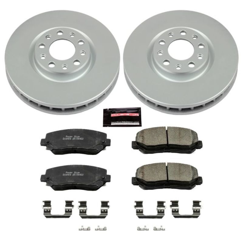 Chrysler 200 Brake Kit - Front - PowerStop - Geomet Coated Rotors + Z17 Low-Dust Ceramic Pads - `15-`17 Chrysler 200 Brake Kit - Front - PowerStop - Geomet Coated Rotors + Z17 Low-Dust Ceramic Pads - `15-`17