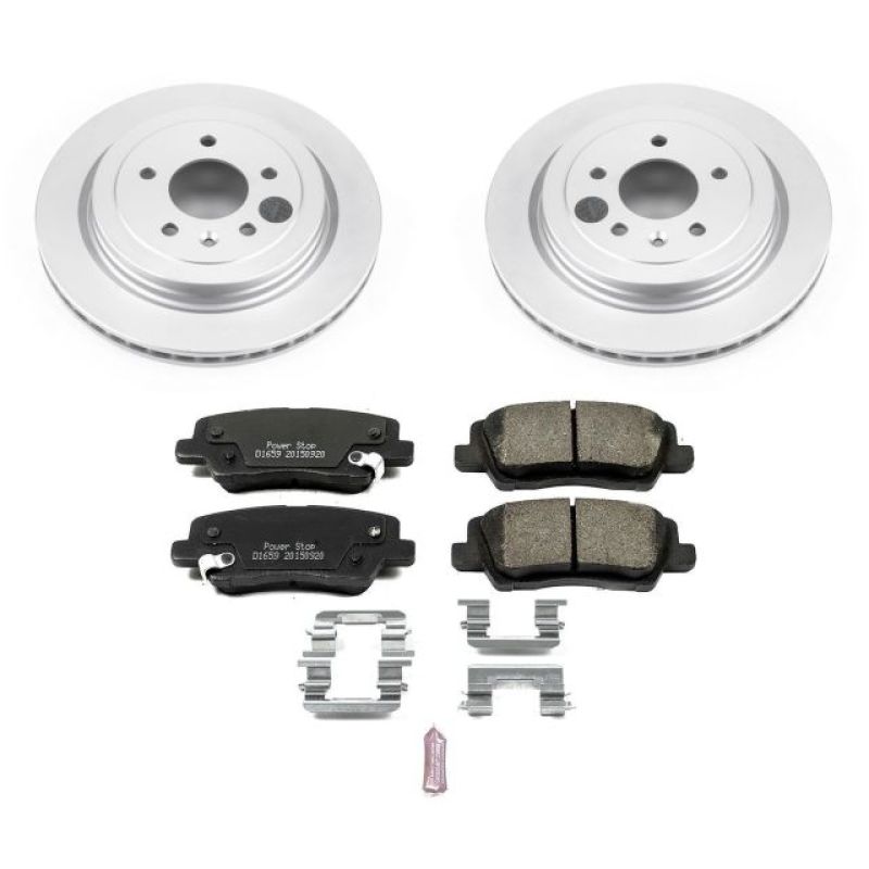 Cadillac ATS Brake Kit - Rear - PowerStop - Z17 Geomet Coated Rotors + Ceramic Pads - `13-`15
