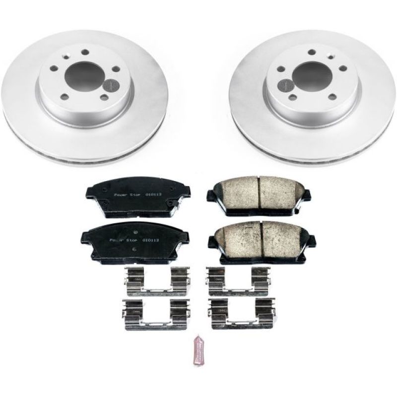 Cadillac ATS Brake Kit - Front - PowerStop - Geomet Coated Rotors + Low-Dust Ceramic Pads - `13-`18 Cadillac ATS Brake Kit - Front - PowerStop - Geomet Coated Rotors + Low-Dust Ceramic Pads - `13-`18