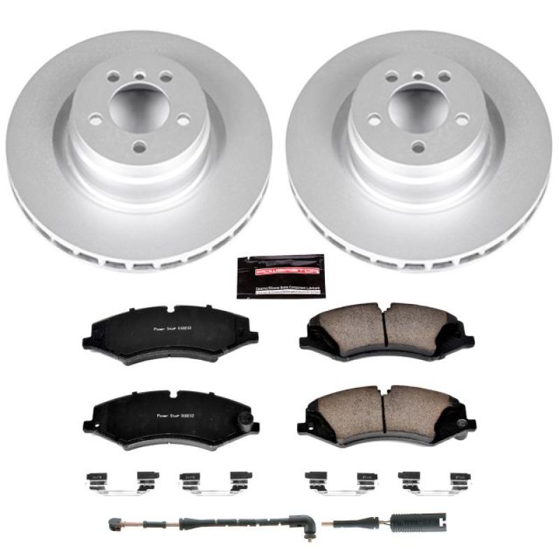 Land Rover Range Rover Brake Pads + Rotors - Front - PowerStop - Z23 Evolution Sport, GEOMET 360 Coated Rotors + Carbon-Fiber Ceramic Pads - `10-`12 Land Rover Range Rover Brake Pads + Rotors - Front - PowerStop - Z23 Evolution Sport, GEOMET 360 Coated Rotors + Carbon-Fiber Ceramic Pads - `10-`12