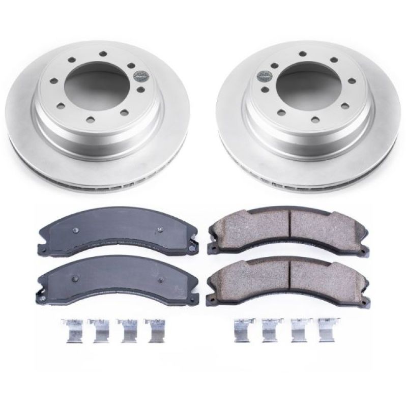 Nissan NV1500 Brake Kit - Rear - PowerStop - Z17 Evolution Geomet Coated Rotors + Ceramic Pads - `12-`18