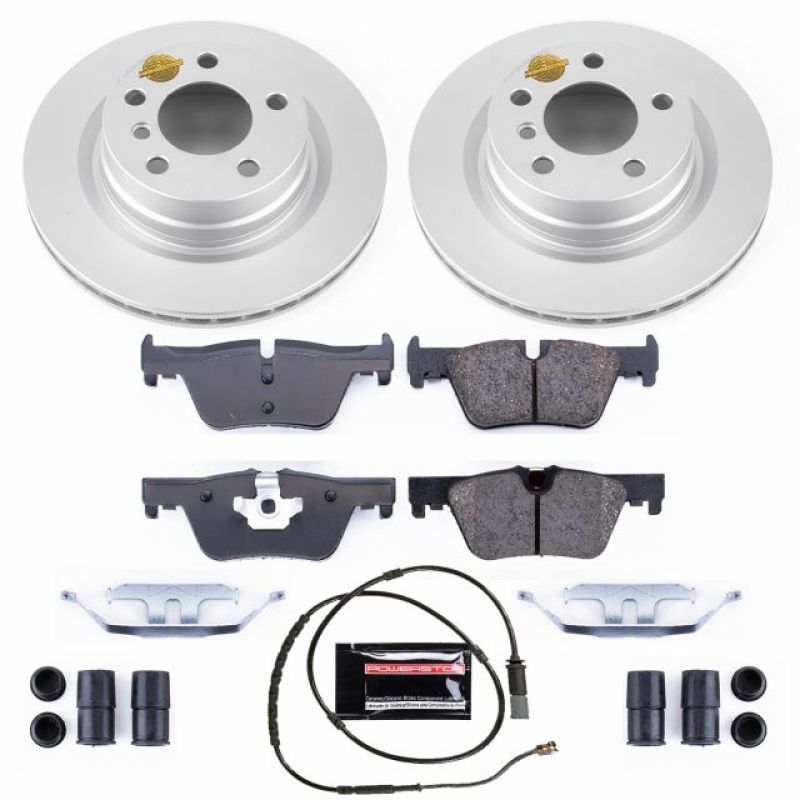 BMW 4 Series Brake Kit - Rear - PowerStop - Geomet Coated Rotors + Carbon-Fiber Ceramic Pads - `14-`15 BMW 4 Series Brake Kit - Rear - PowerStop - Geomet Coated Rotors + Carbon-Fiber Ceramic Pads - `14-`15
