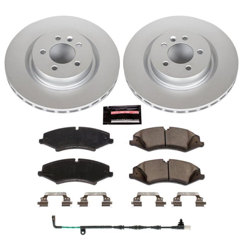 Land Rover LR4 Brake Pads + Rotors - Front - PowerStop - Geomet 360 Coated Rotors + Z23 Carbon-Fiber Ceramic Pads - 2010 Land Rover LR4 Brake Pads + Rotors - Front - PowerStop - Geomet 360 Coated Rotors + Z23 Carbon-Fiber Ceramic Pads - 2010