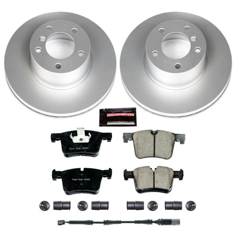 BMW 2 Series Brake Kit - Front - PowerStop - Genuine Geomet Coated Rotors + Z23 Carbon-Fiber Ceramic Pads - `14-`16 BMW 2 Series Brake Kit - Front - PowerStop - Genuine Geomet Coated Rotors + Z23 Carbon-Fiber Ceramic Pads - `14-`16