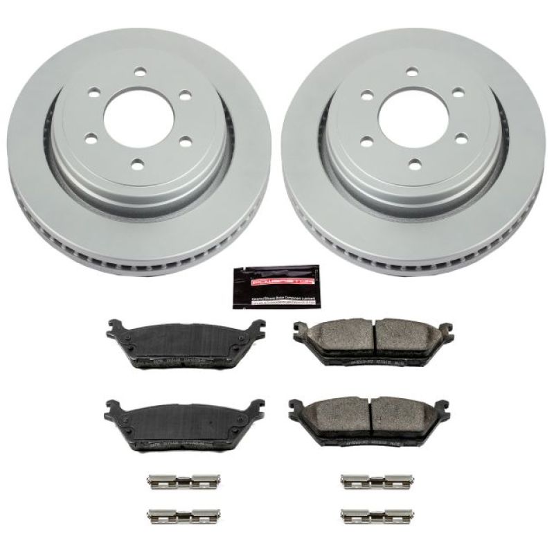 Ford F-150 Brake Kit - Rear - PowerStop - Z17 Evolution Geomet Coated Rotors + Low-Dust Ceramic Pads - `15-`17 Ford F-150 Brake Kit - Rear - PowerStop - Z17 Evolution Geomet Coated Rotors + Low-Dust Ceramic Pads - `15-`17