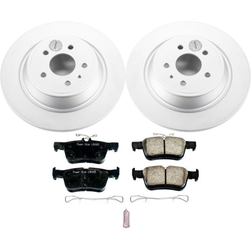 Ford Fusion Brake Kit - Rear - PowerStop - Geomet Coated Rotors + Z17 Low-Dust Ceramic Pads - `13-`19 Ford Fusion Brake Kit - Rear - PowerStop - Geomet Coated Rotors + Z17 Low-Dust Ceramic Pads - `13-`19
