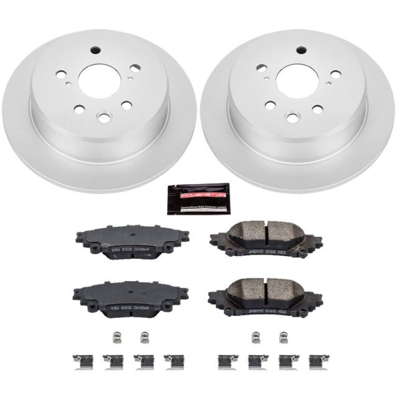 Lexus IS250 Brake Kit - Rear - PowerStop - Z17 Evolution Geomet Coated Rotors + Low-Dust Ceramic Pads - `14-`15
