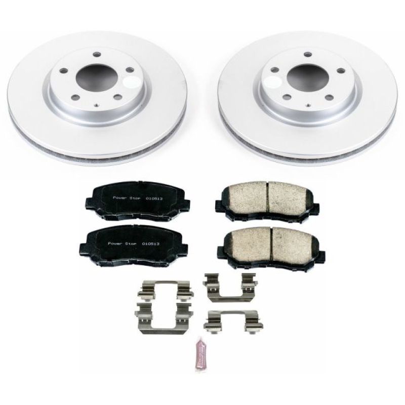 Mazda CX-5 Brake Kit - Front - PowerStop - Z17 Evolution Geomet Coated Rotors + Ceramic Pads - `13-`15 Mazda CX-5 Brake Kit - Front - PowerStop - Z17 Evolution Geomet Coated Rotors + Ceramic Pads - `13-`15