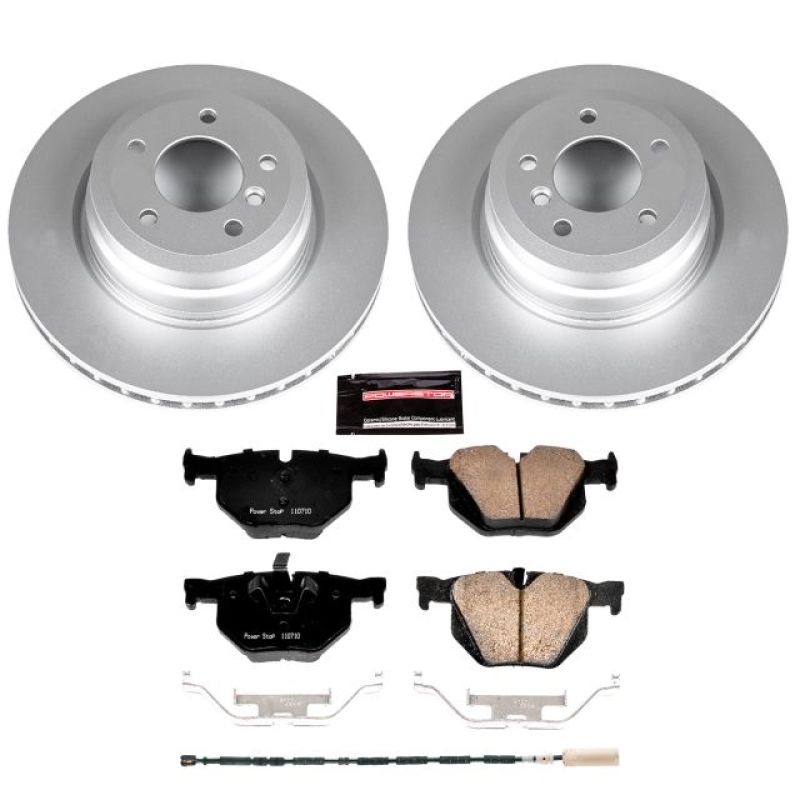 BMW X1 Brake Kit - Rear - PowerStop - Geomet Coated Rotors + Carbon-Fiber Ceramic Pads - `13-`15 BMW X1 Brake Kit - Rear - PowerStop - Geomet Coated Rotors + Carbon-Fiber Ceramic Pads - `13-`15
