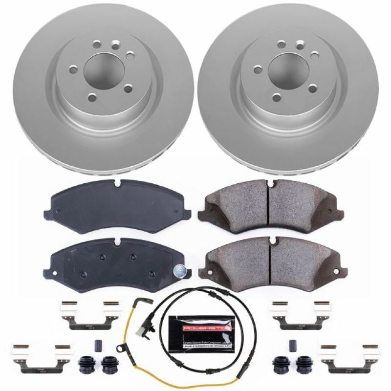 Land Rover Range Rover Brake Pads + Rotors - Front - PowerStop - Z23 Evolution Sport: Geomet 360 Coated Rotors (Drilled & Slotted) + Carbon-Fiber Ceramic Pads - `14-`17 Land Rover Range Rover Brake Pads + Rotors - Front - PowerStop - Z23 Evolution Sport: Geomet 360 Coated Rotors (Drilled & Slotted) + Carbon-Fiber Ceramic Pads - `14-`17