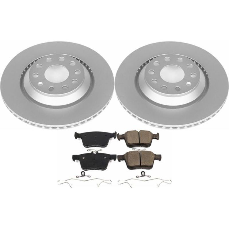 Audi RS3 Brake Kit - Rear - PowerStop - Geomet Coated Rotors + Z23 Carbon-Fiber Ceramic Pads - `17-`18 Audi RS3 Brake Kit - Rear - PowerStop - Geomet Coated Rotors + Z23 Carbon-Fiber Ceramic Pads - `17-`18