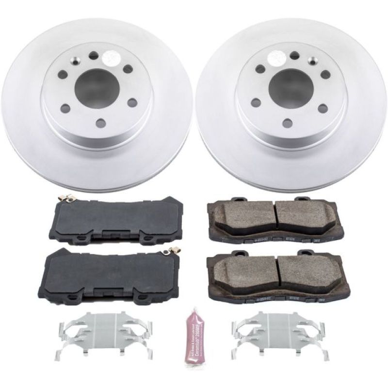 Chevrolet Colorado Brake Kit - Front - PowerStop - Z17 Evolution Geomet Coated Rotors + Low-Dust Ceramic Pads - `15-`18