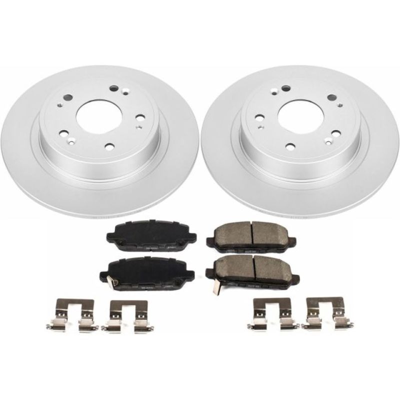 Honda HR-V Brake Kit - Rear - PowerStop - Z17 Evolution Geomet Coated Rotors + Low-Dust Ceramic Pads - `16-`18