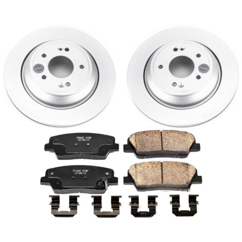 Hyundai Equus Brake Kit - Rear - PowerStop - Geomet Coated Rotors + Z17 Low-Dust Ceramic Pads - `11-`16